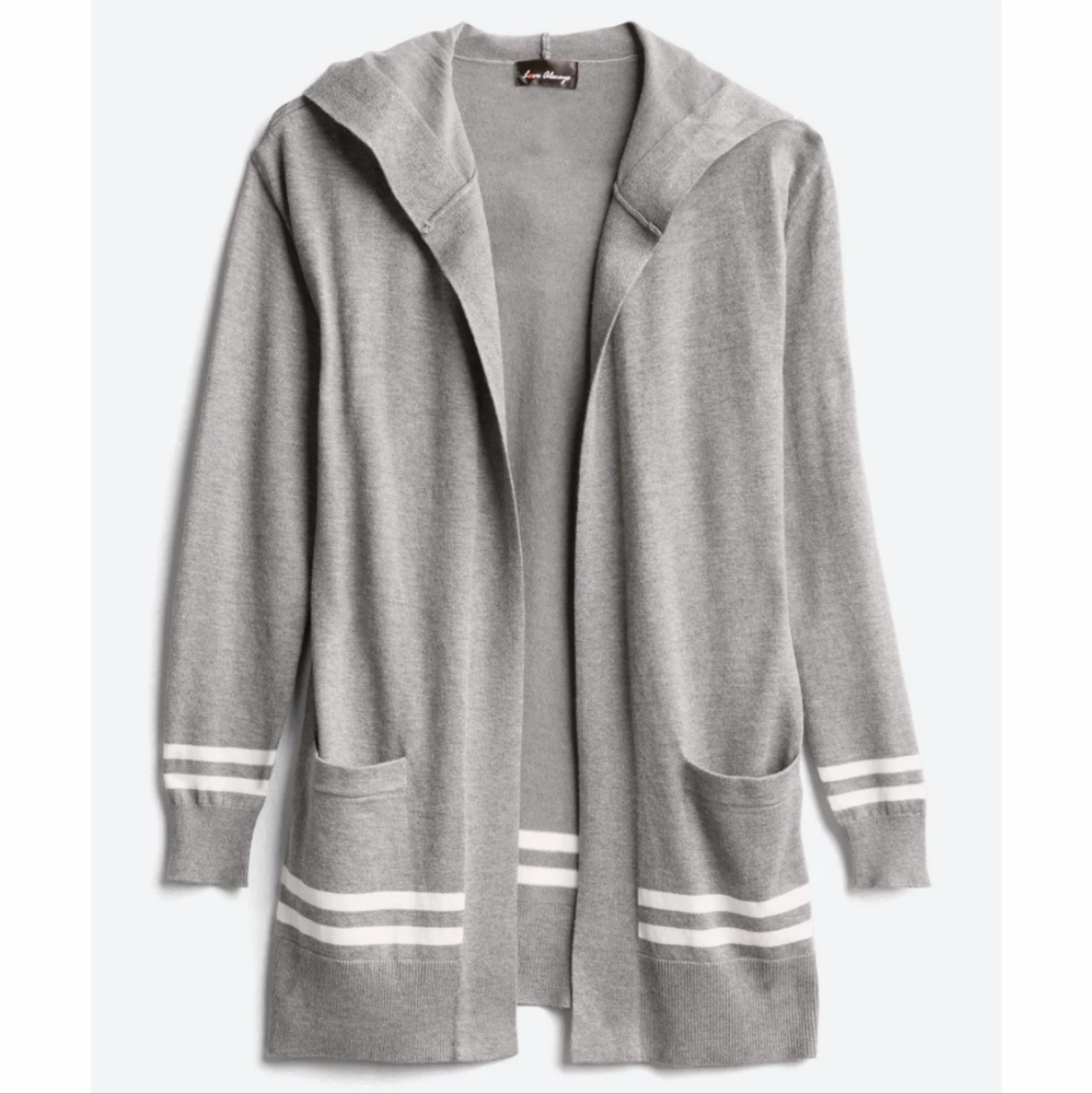 Love Always Jeremy Varsity Stripe Hooded Cardigan Size Large Stitch Fix